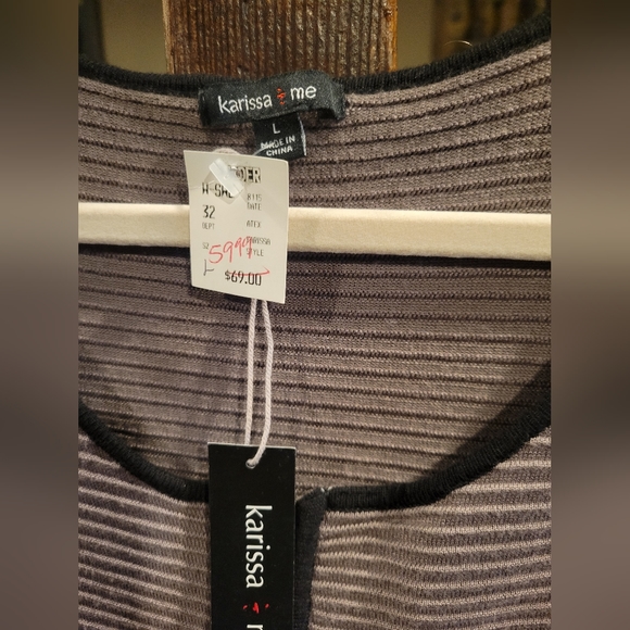 NWT tan Zip up sweater L - Picture 4 of 4